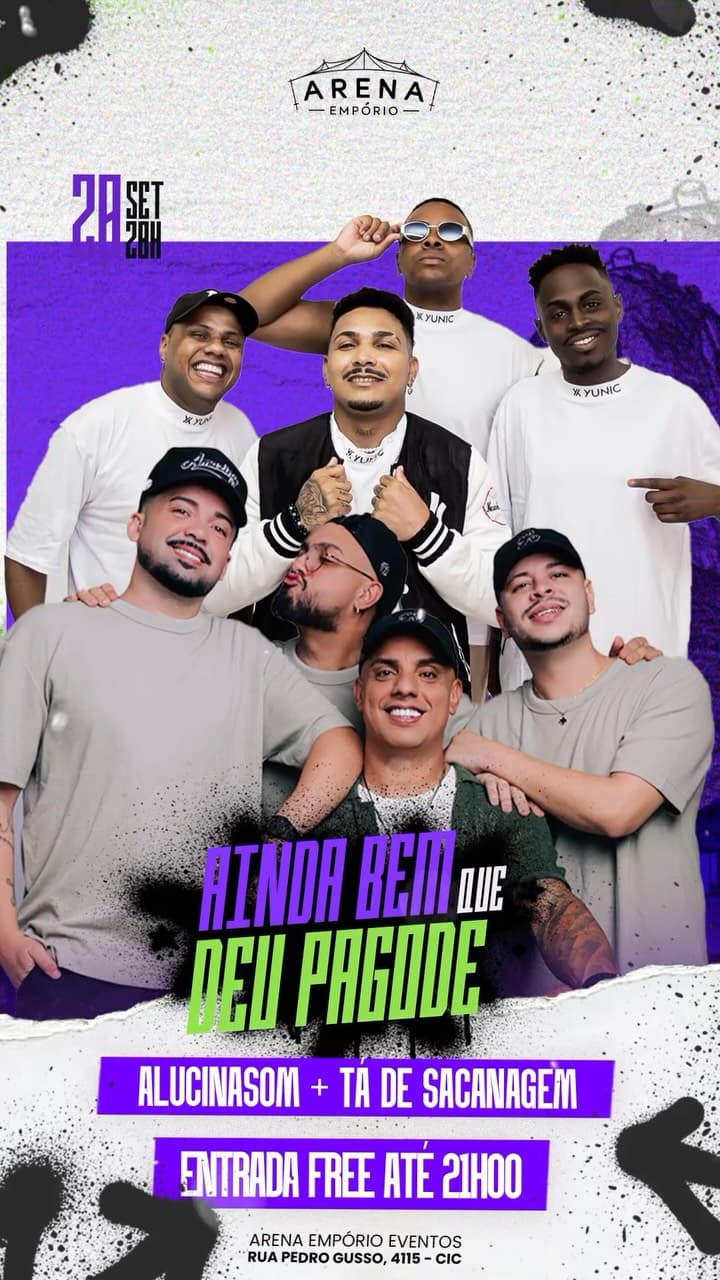 Flyer de Tá de Sacanagem e Alucina