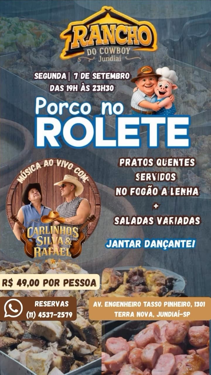 Flyer de Carlinhos Silva & Rafael