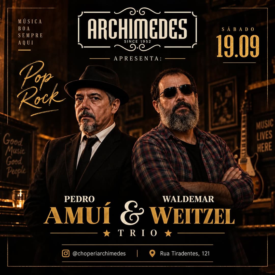 Flyer de Pedro Amuí e Waldemar Weitzel