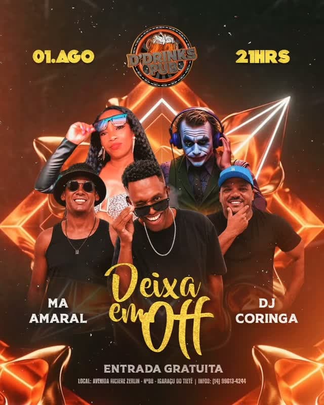 Flyer de Grupo Deixa em Off