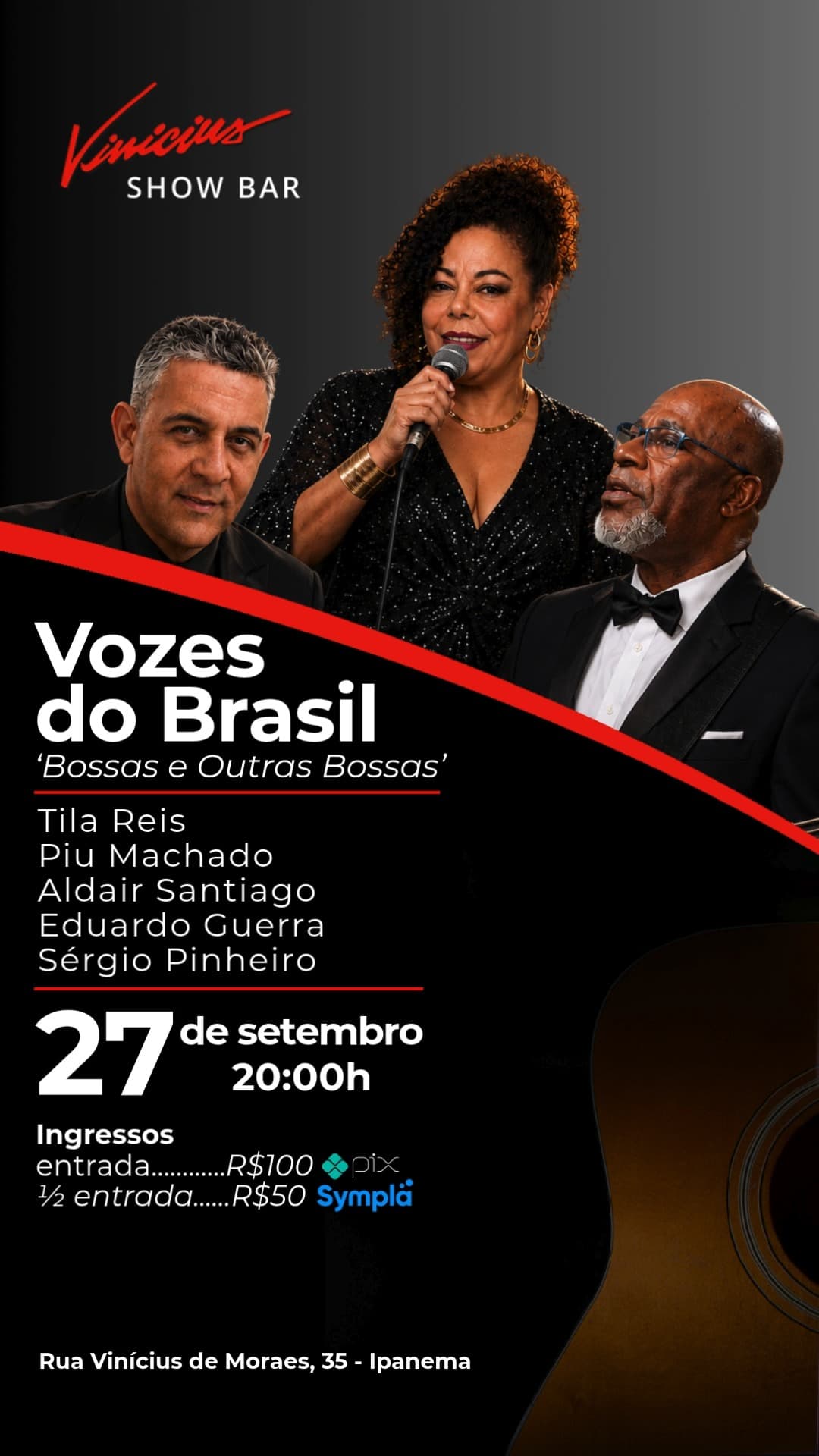 Flyer de Vozes do Brasil