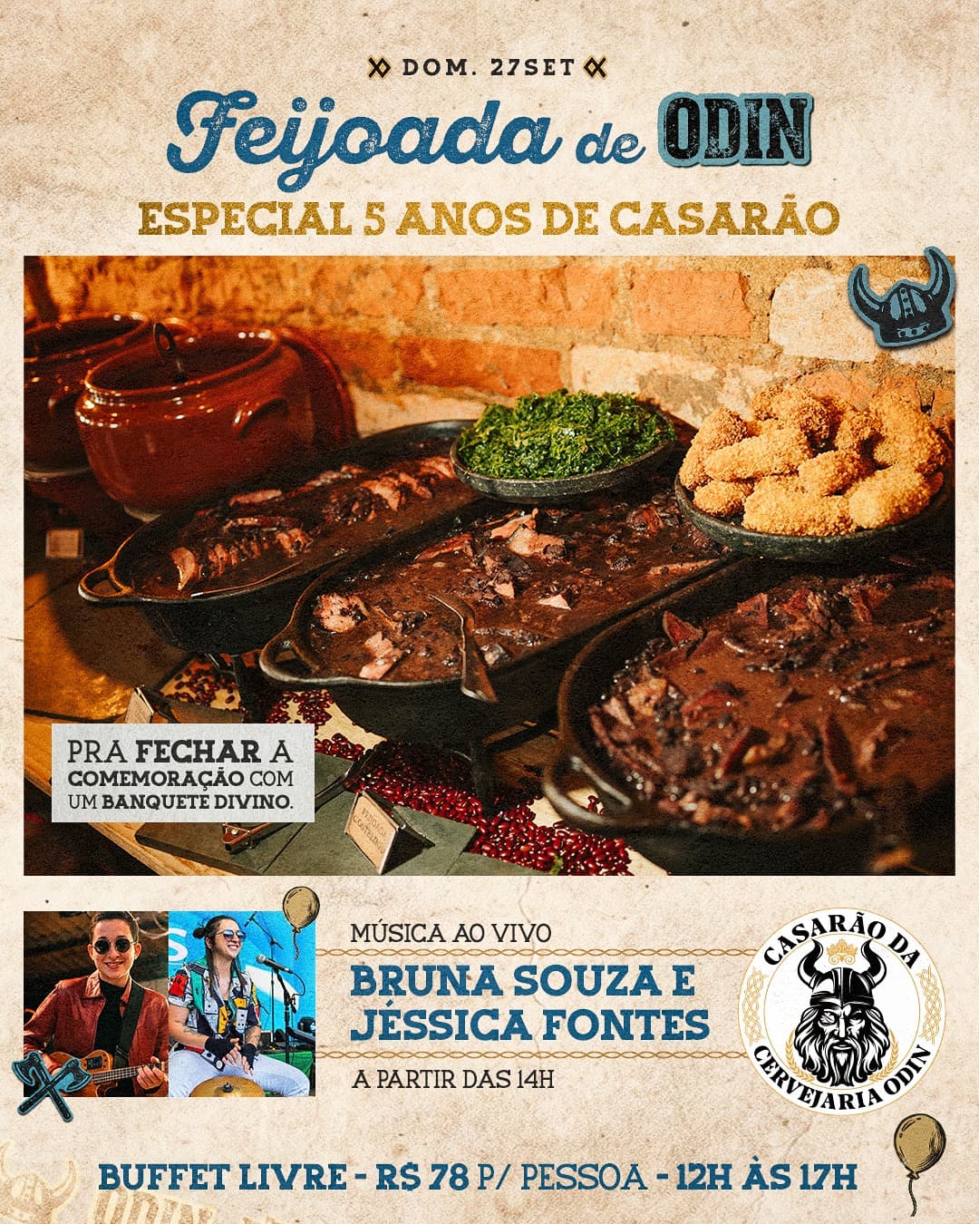 Flyer de Bruna Souza e Jéssica Fontes
