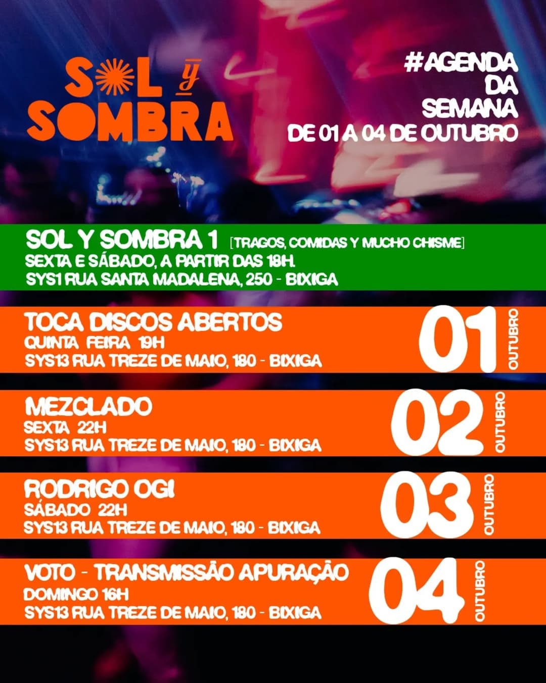 Flyer de DJ Novset, RODRIGO OGI, Elo da Corrente e DJ Mary G