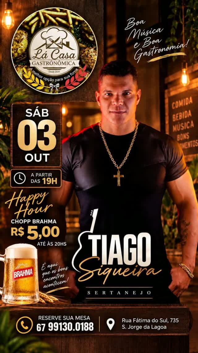 Flyer de Tiago Siqueira