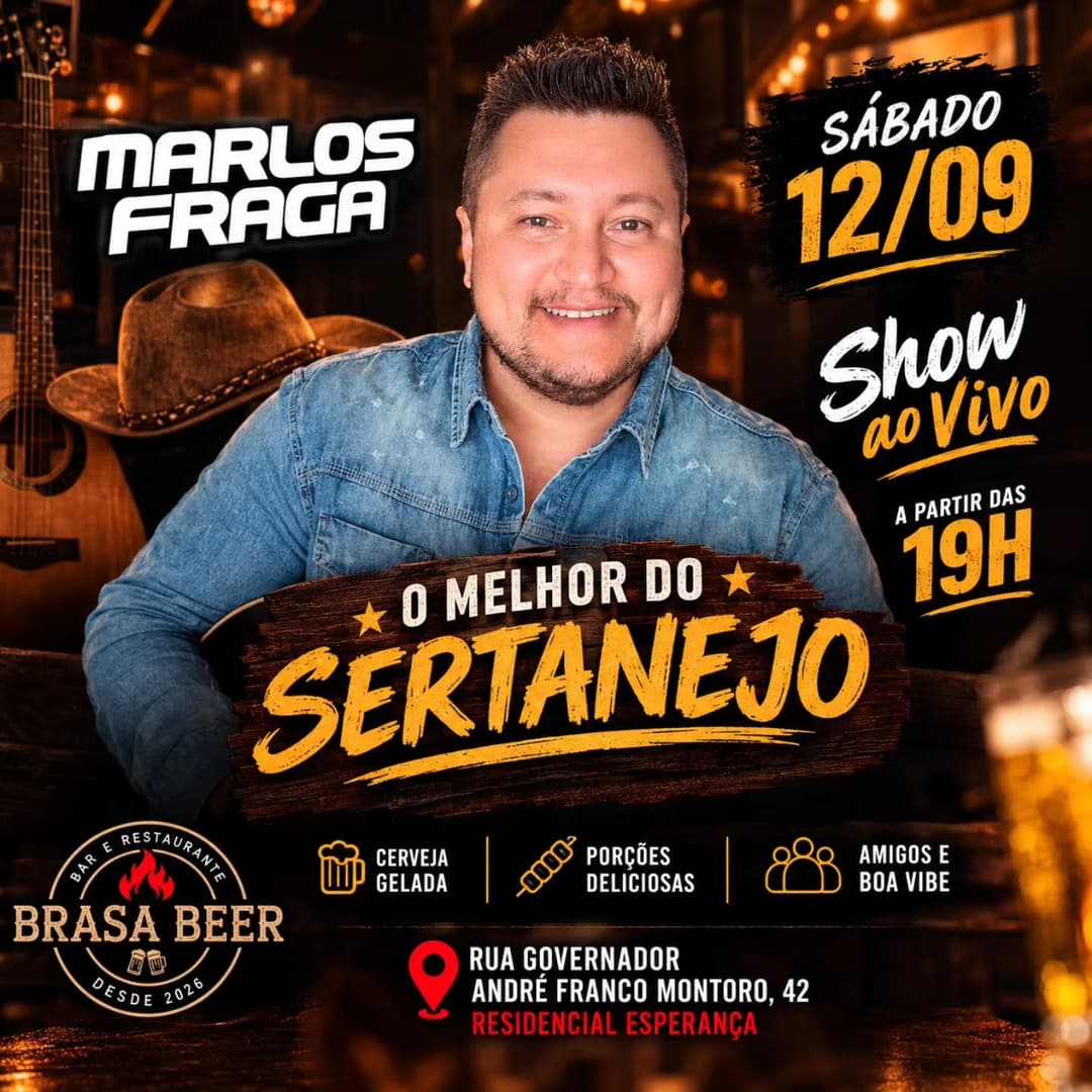 Flyer de Marlos Fraga
