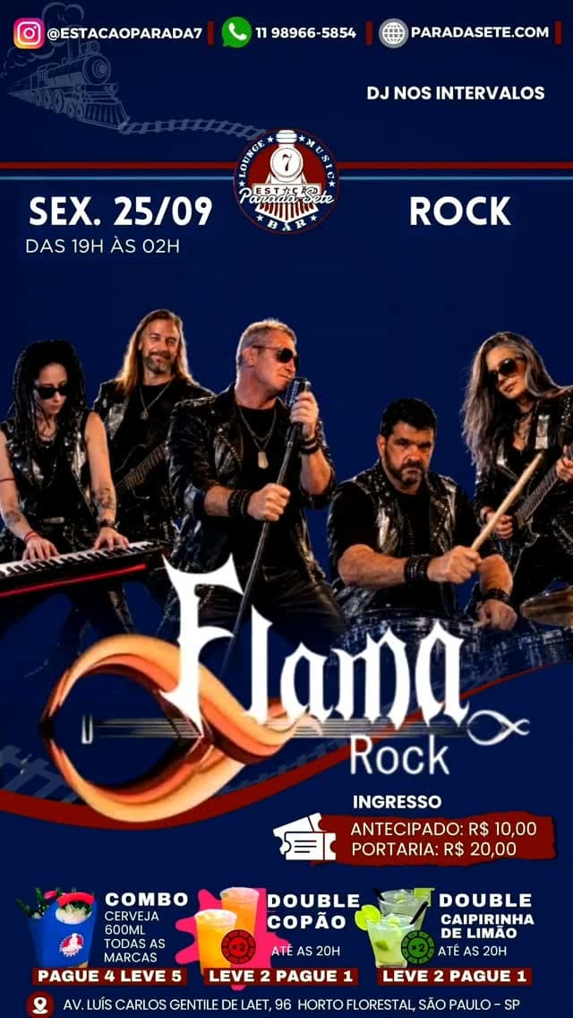 Flyer de Flama Rock