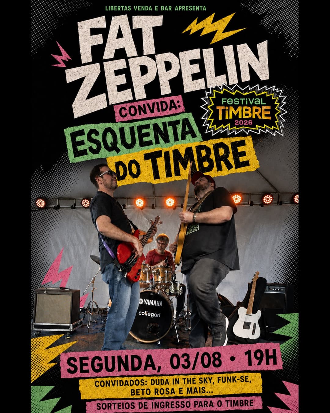 Flyer de Fat Zeppelin e Duda in the Sky