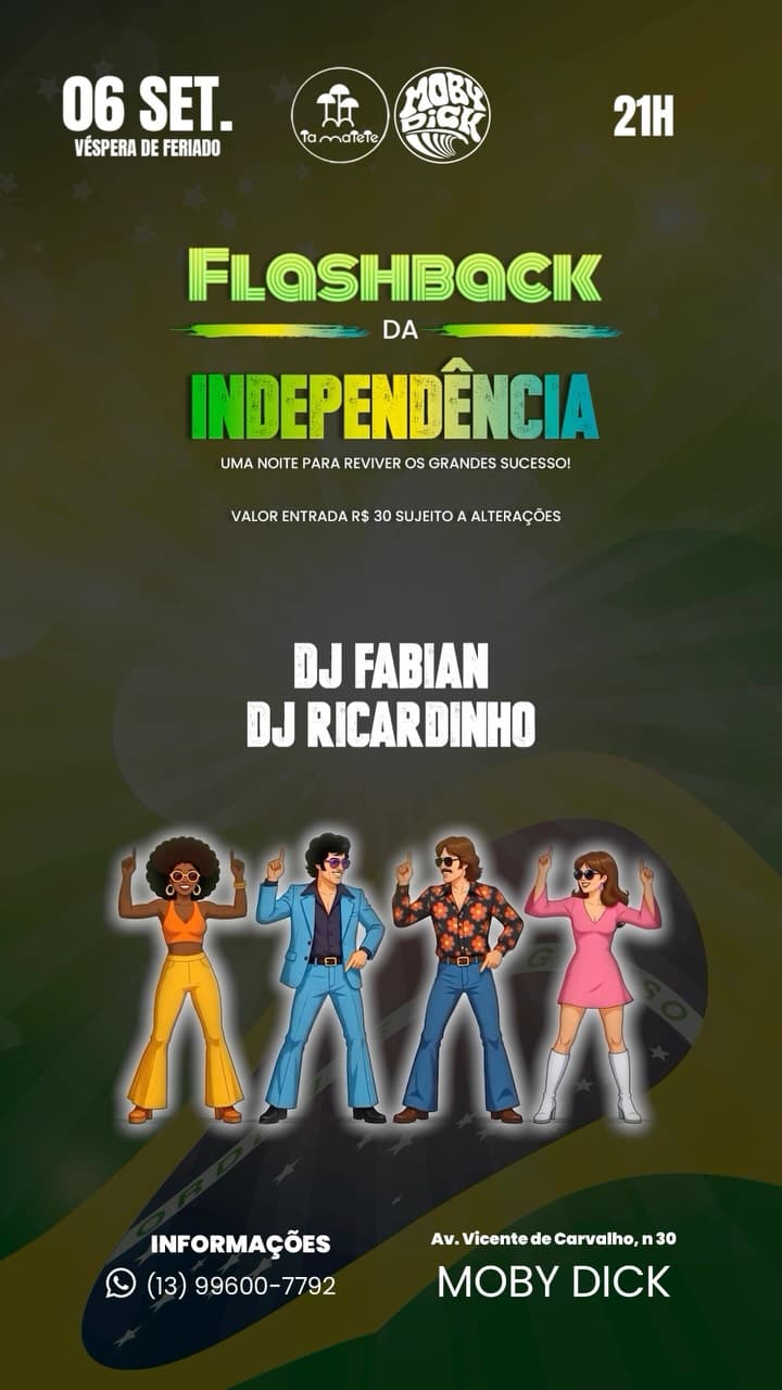 Flyer de DJ Fabian e DJ Ricardinho