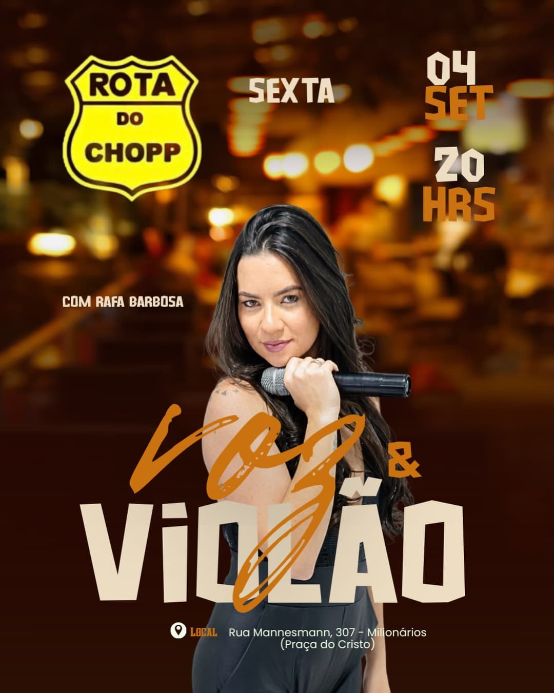 Flyer de Rafaela Barbosa e Ritmos Variados