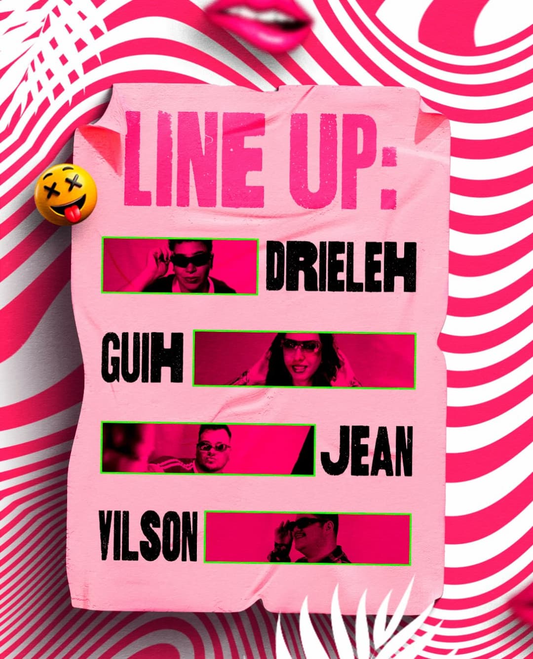 Flyer de DRIELEH, GUIH, JEAN FABRISS e VILSON CALONEGO