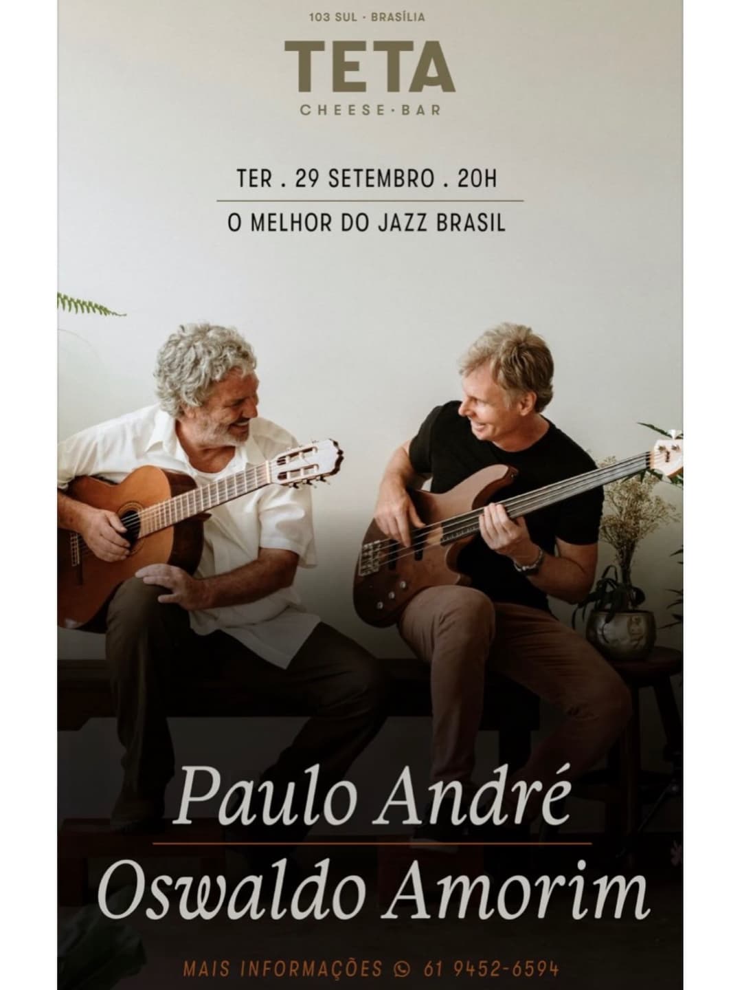Flyer de Oswaldo Amorim e Oswaldo Amorim & Paulo André Tavares