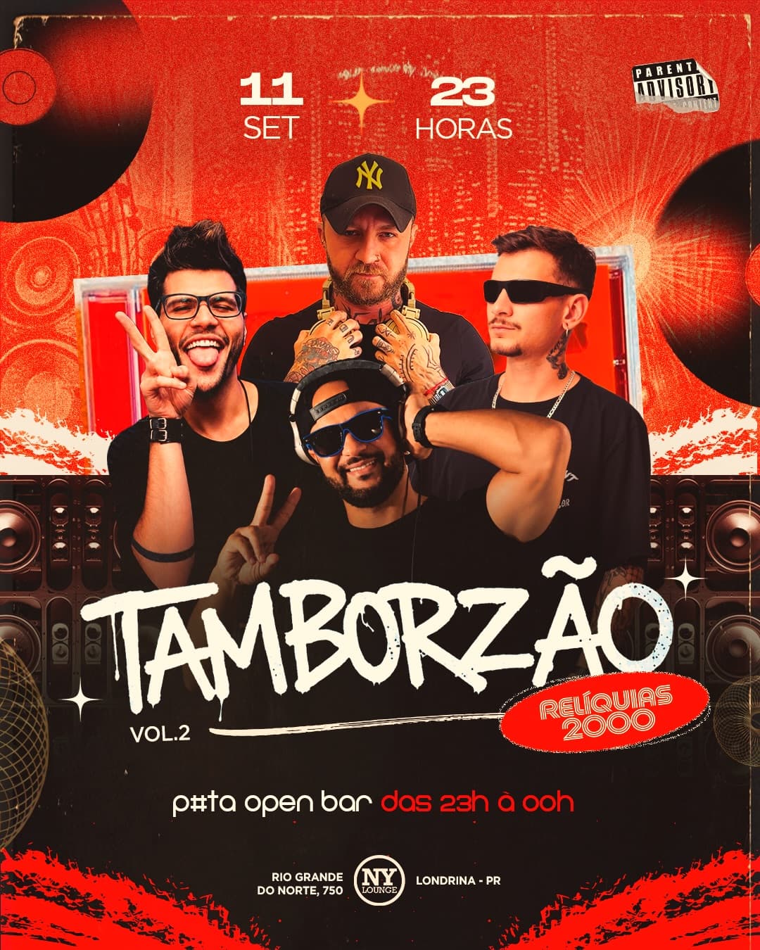 Flyer de Rafa Lepri, Mateus Pivetti, Lucas Rox e Porto