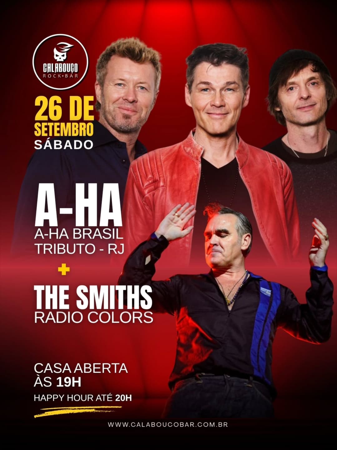 Flyer de A-HA BRASIL TRIBUTO RJ e Radio Colors
