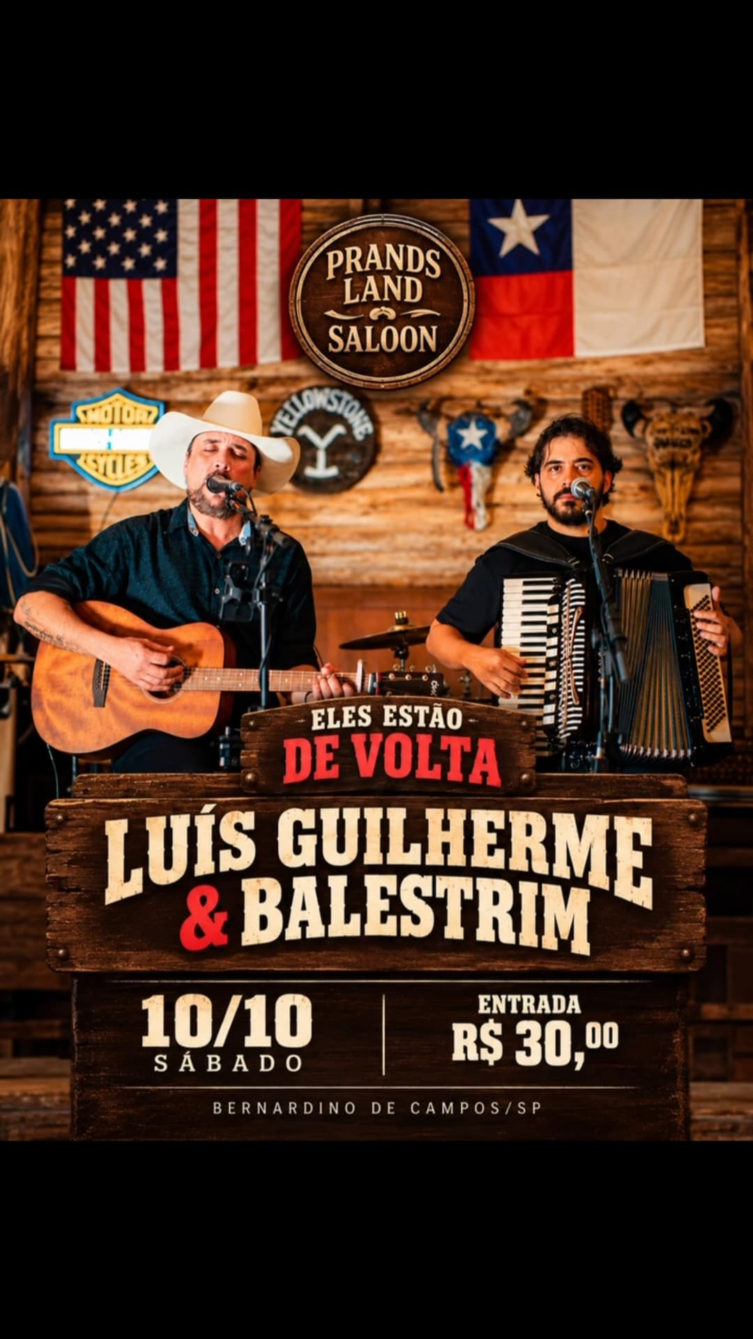 Flyer de Luís Guilherme & Balestrim