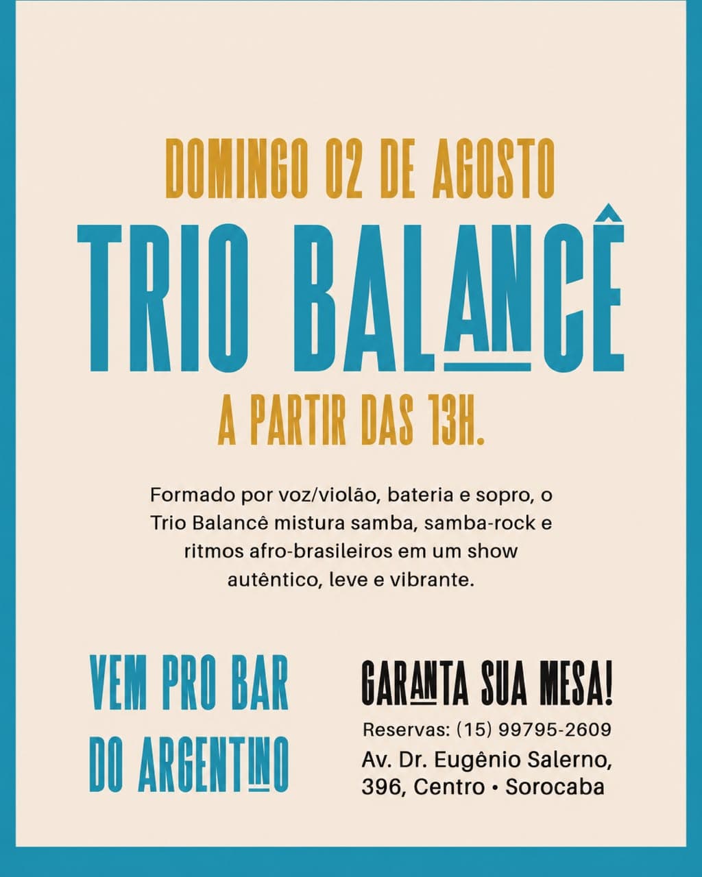 Flyer de Trio Balancê