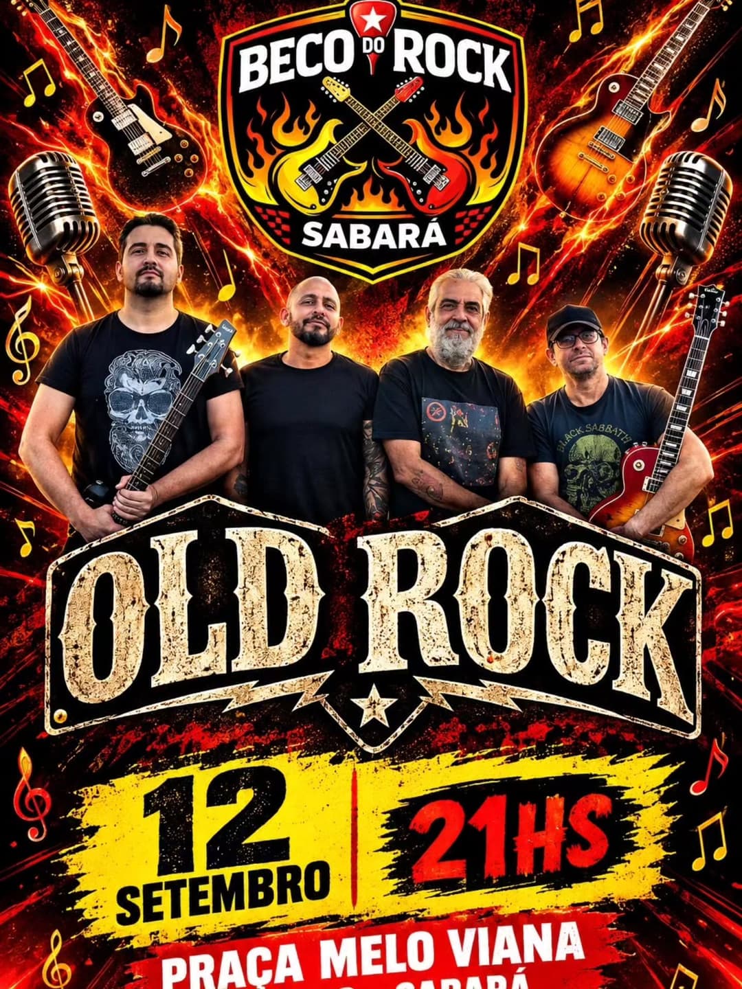 Flyer de Banda Old Rock BH