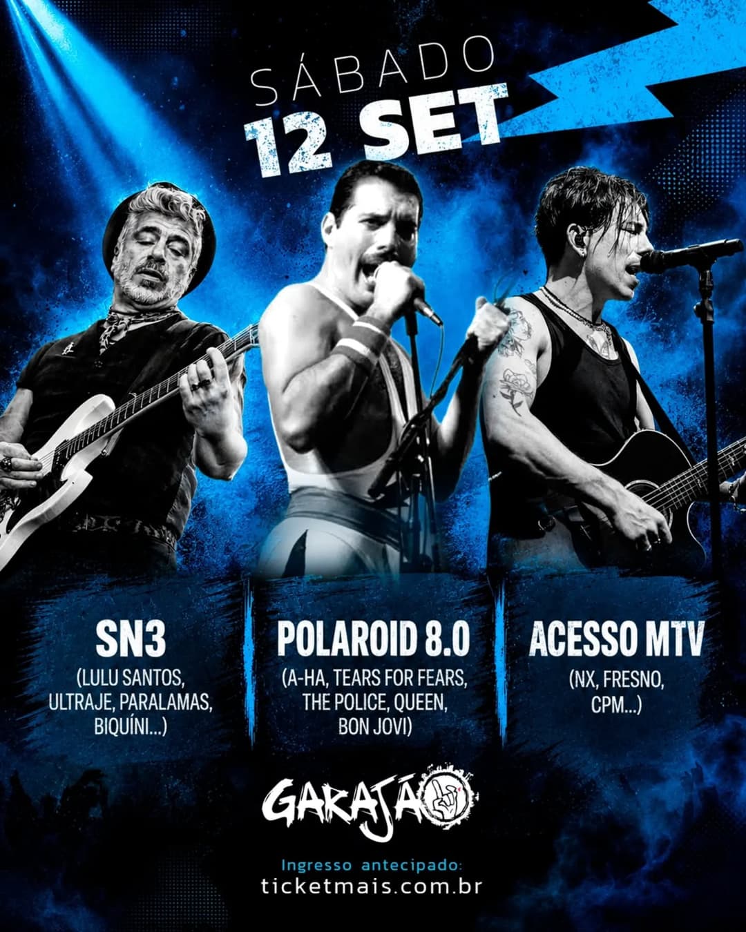 Flyer de Polaroid 8.0, SN3 e Acesso MTV