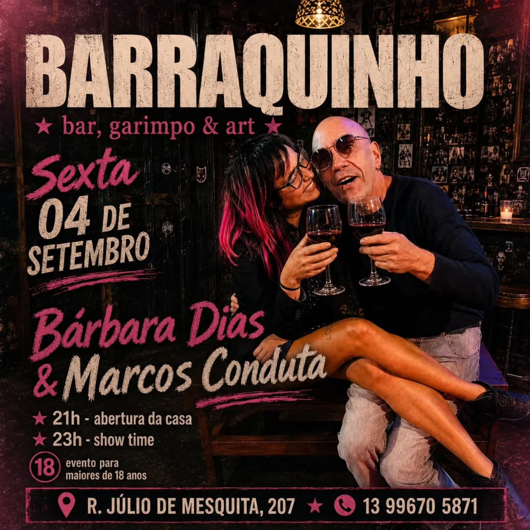 Flyer de Bárbara Dias