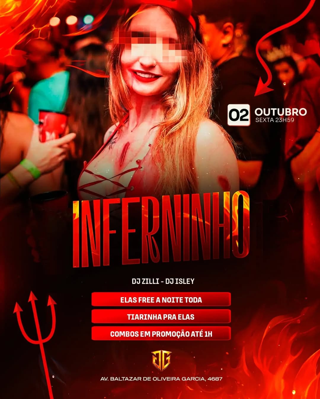 Flyer de Zilli e DJ Isley