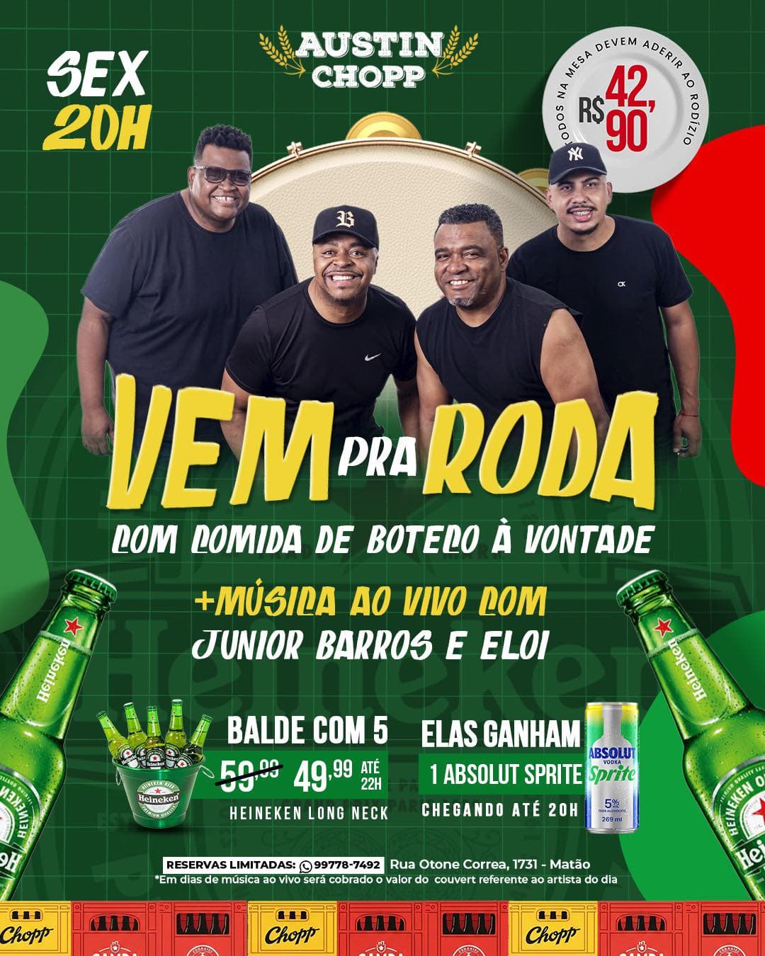 Flyer de Junior Barros e Eloi