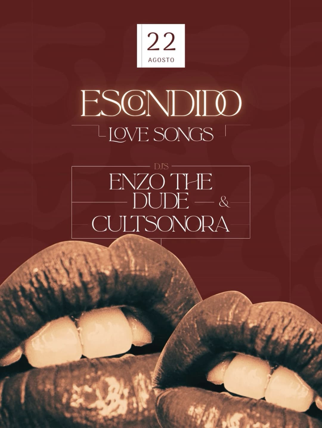 Flyer de Enzo the Dude e Cláudia Parra