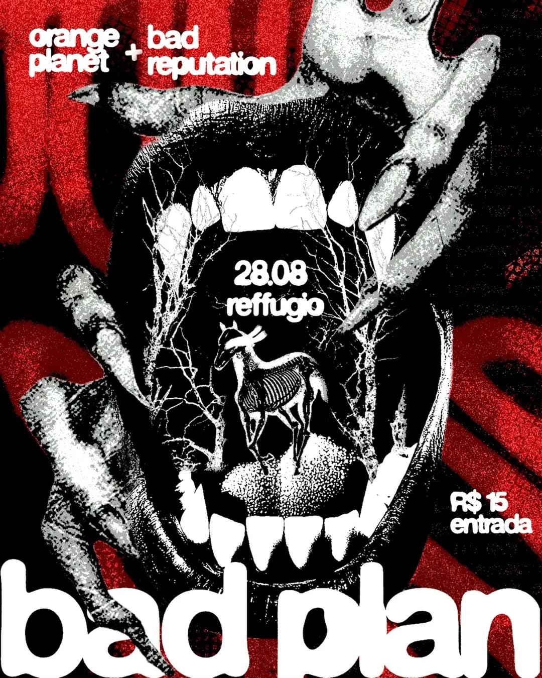 Flyer de Bad Plan, Orange Planet e Bad Reputation