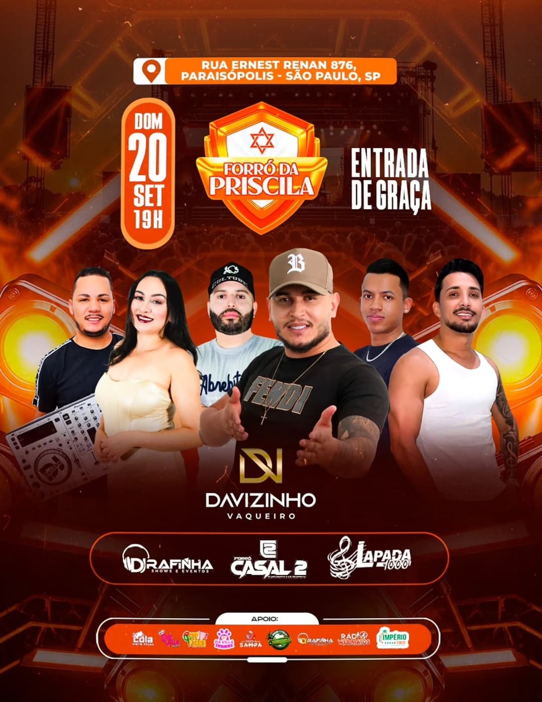 Flyer de Rafinha, Forro Casal 2 e mais 2 artistas