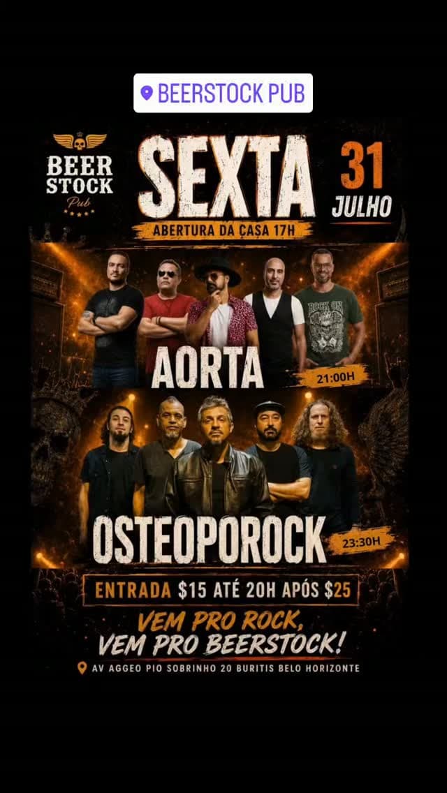 Flyer de Aorta Rock Brasil