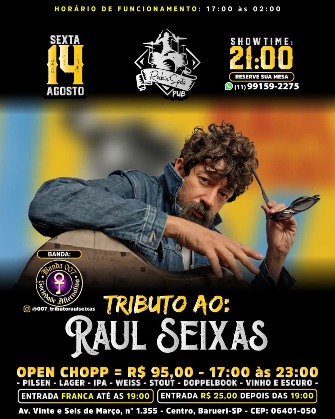 Flyer de Tributo Raul Seixas