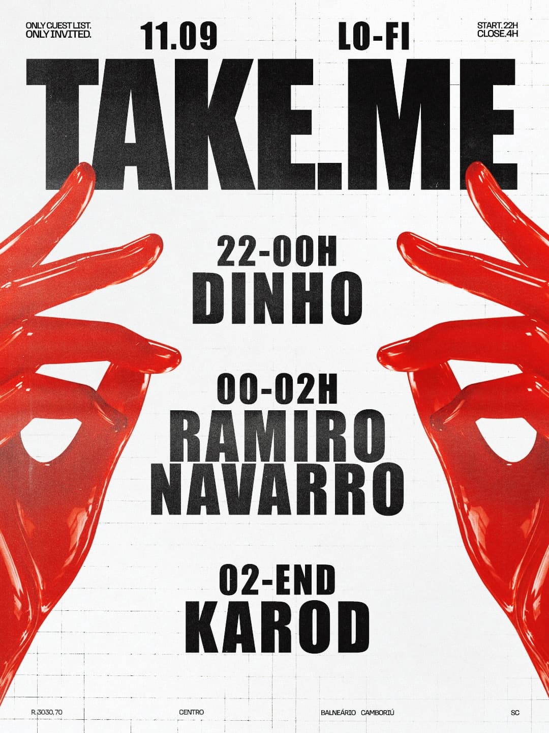 Flyer de Dinho, Karod e Ramiro Navarro