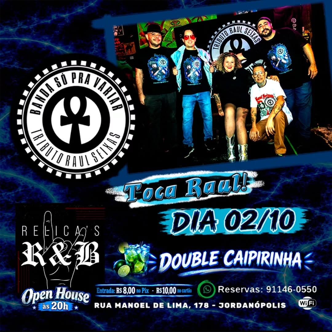 Flyer de Banda Só Pra Variar