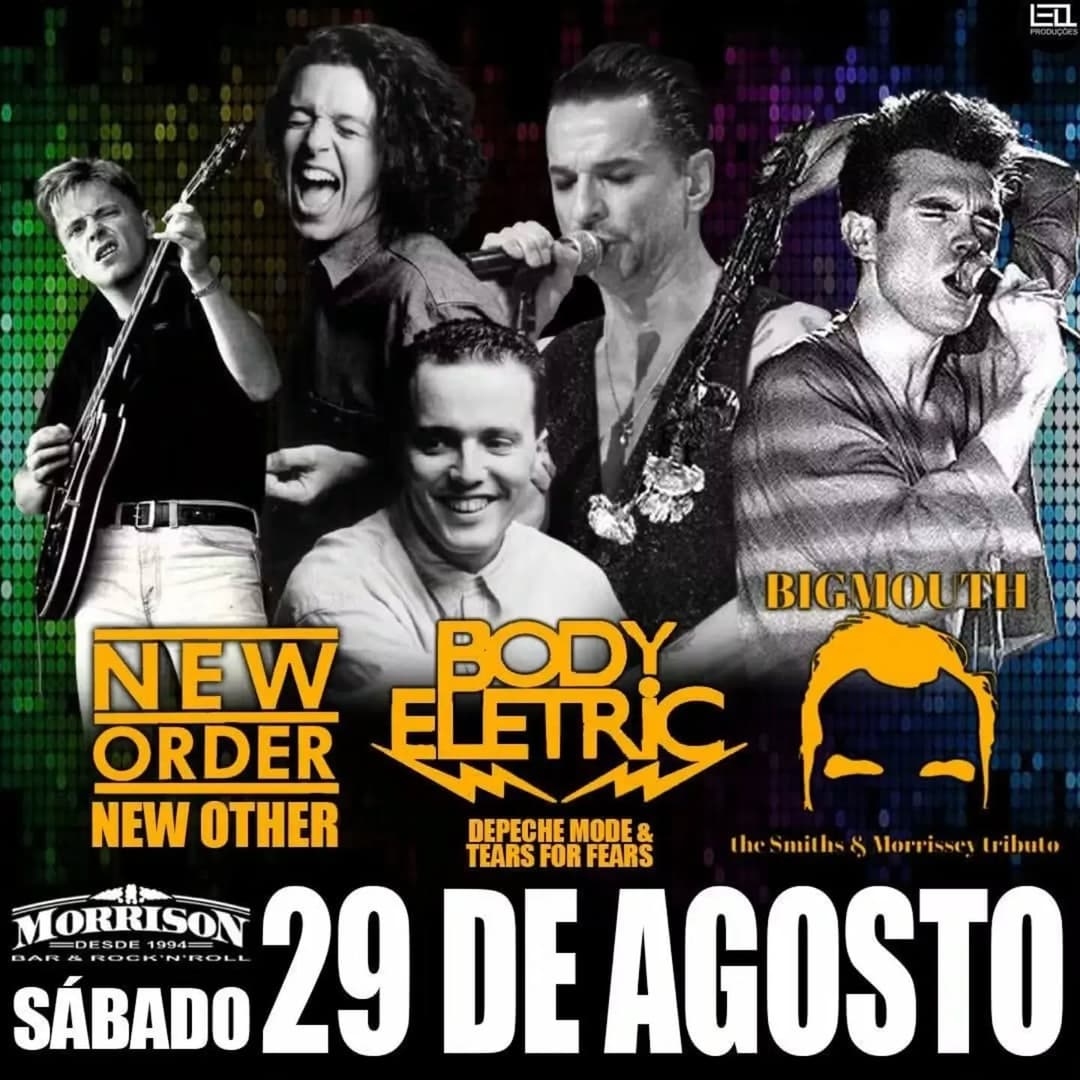 Flyer de Smiths & Morrisey Cover e mais 2 artistas