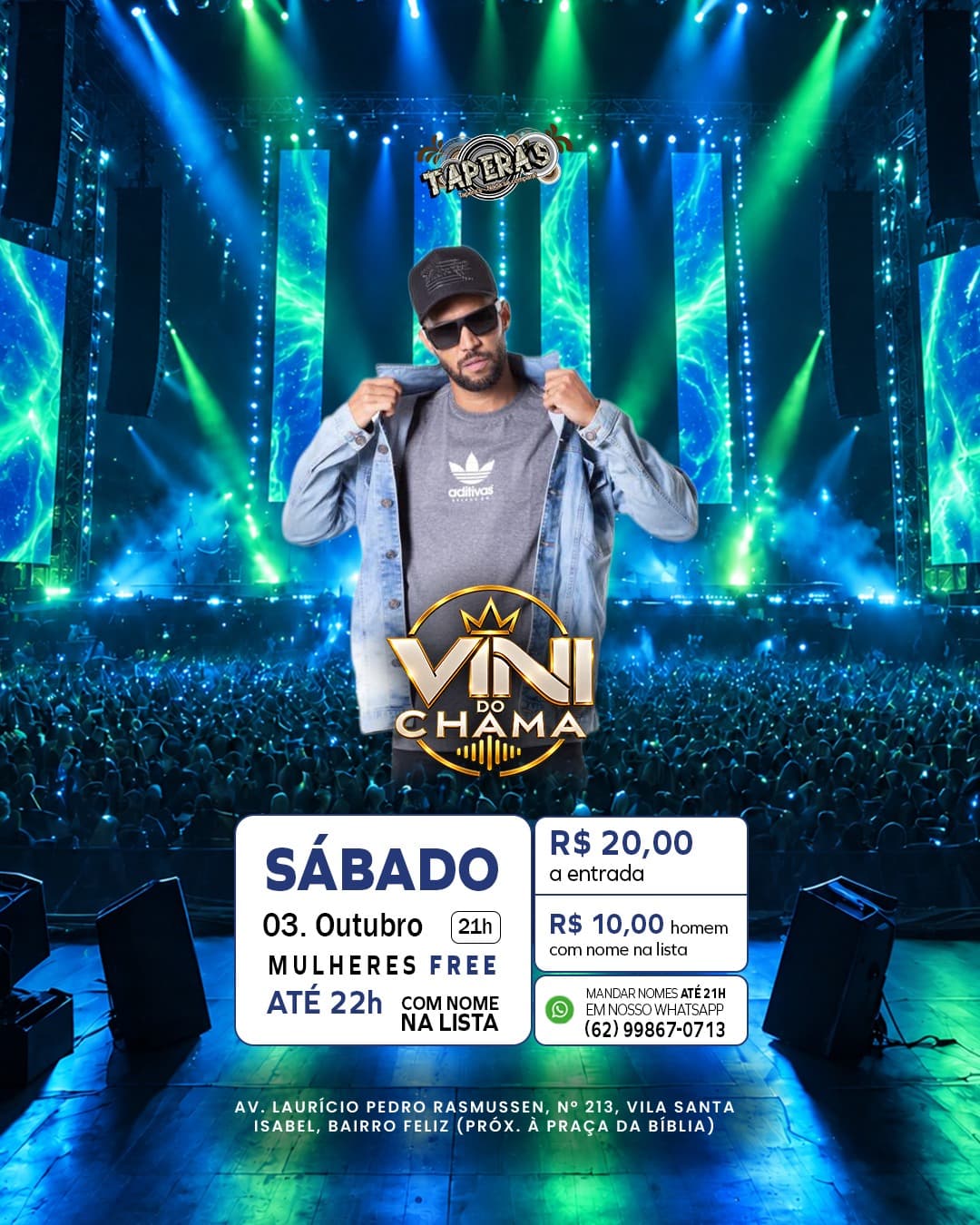 Flyer de Vini do Chama