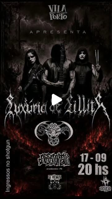 Flyer de Sodoma e Luxuria de Lillith
