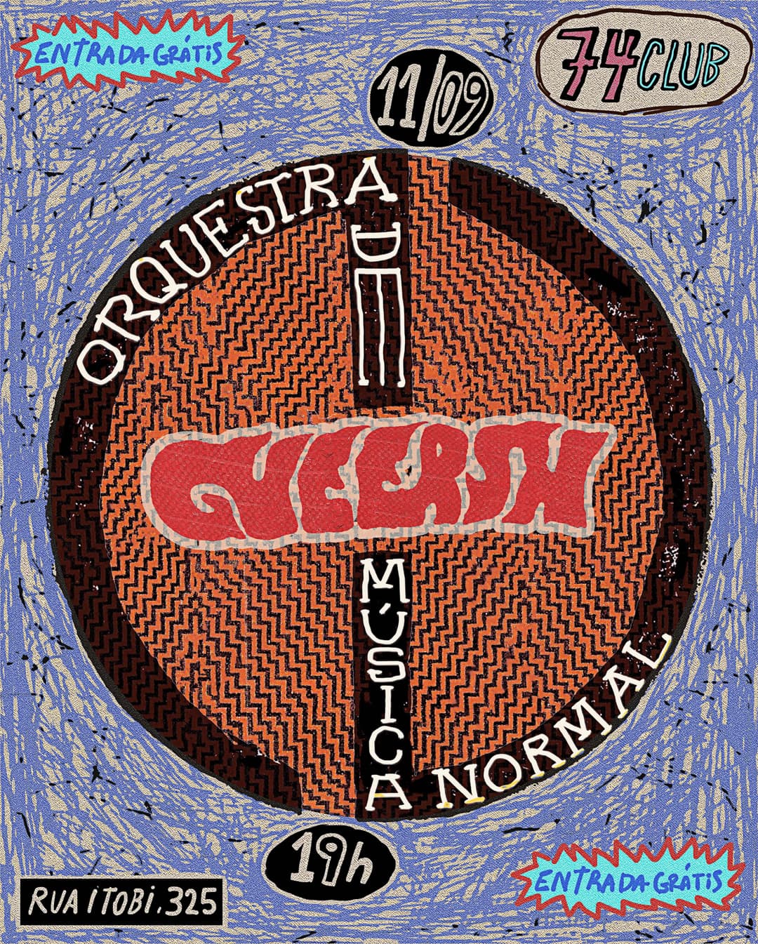 Flyer de Gueersh e Orquestrademusicanormal