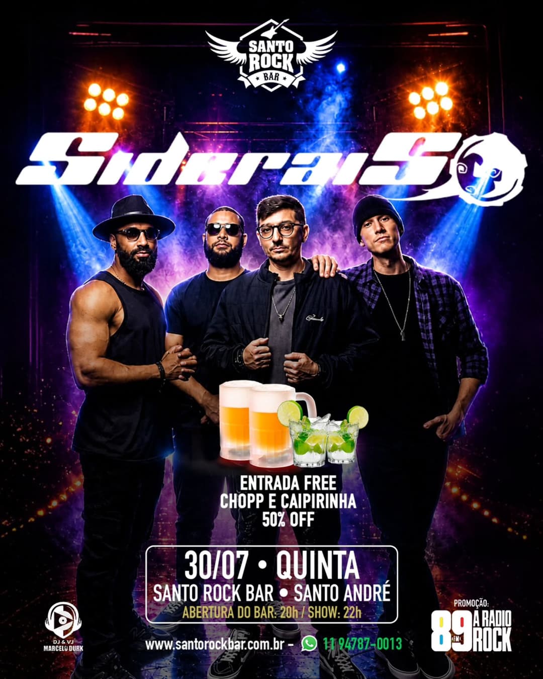 Flyer de Siderais Banda