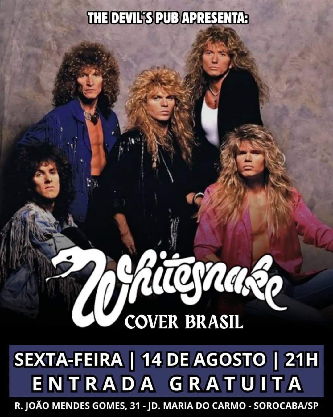 Flyer de Whitesnake Cover Brasil