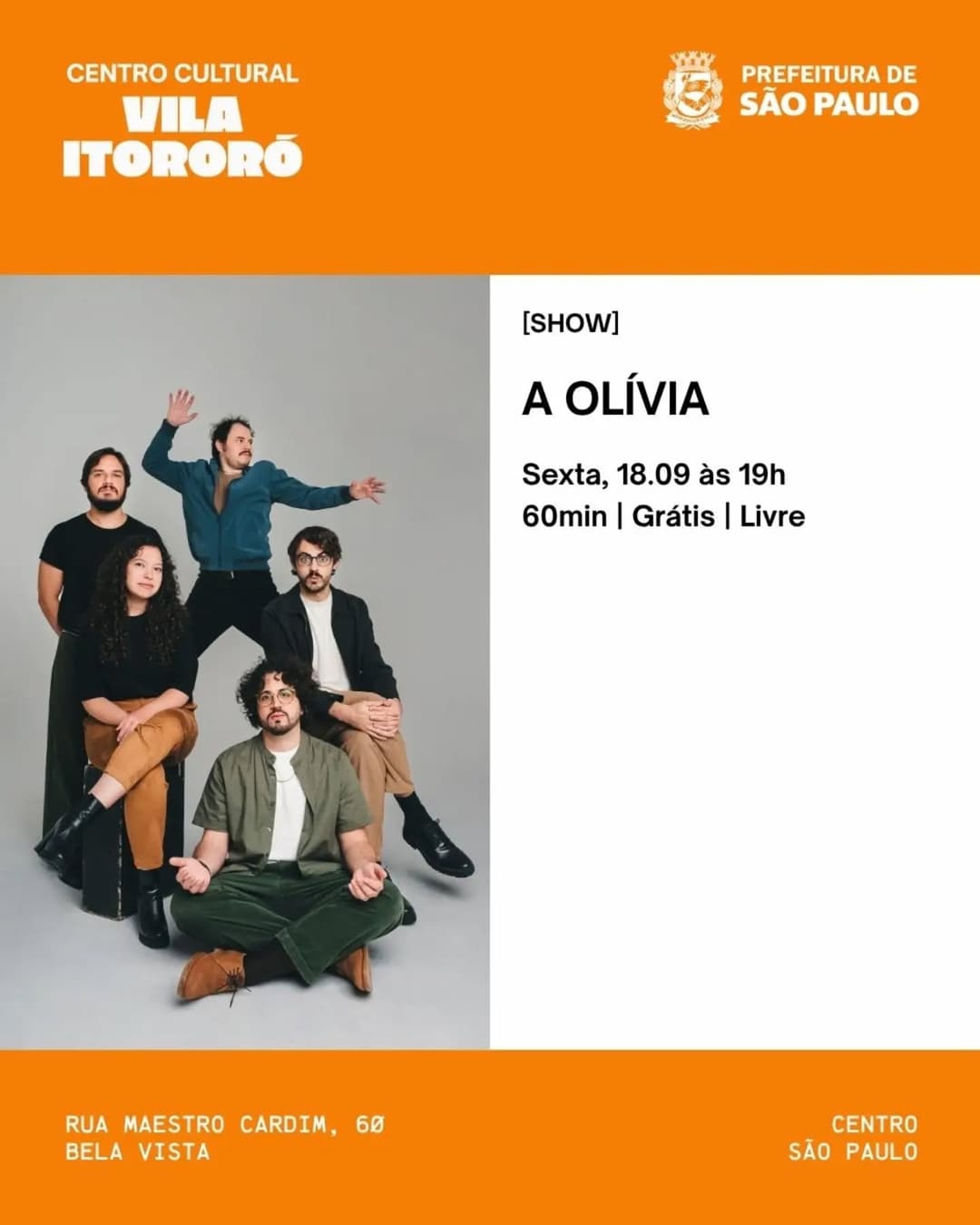 Flyer de A Olívia