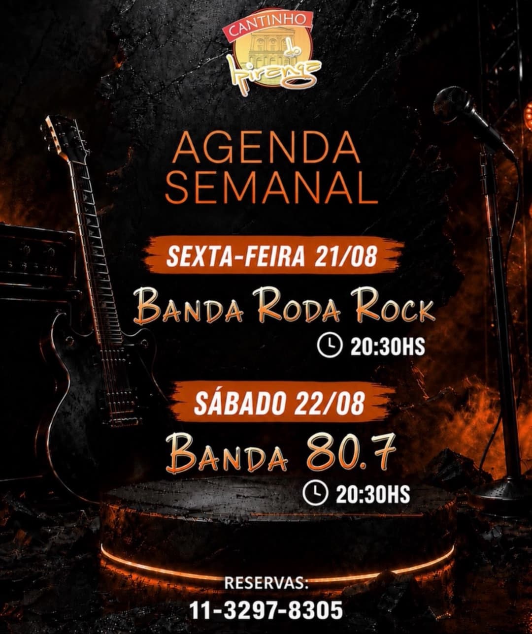 Flyer de Roda de Rock