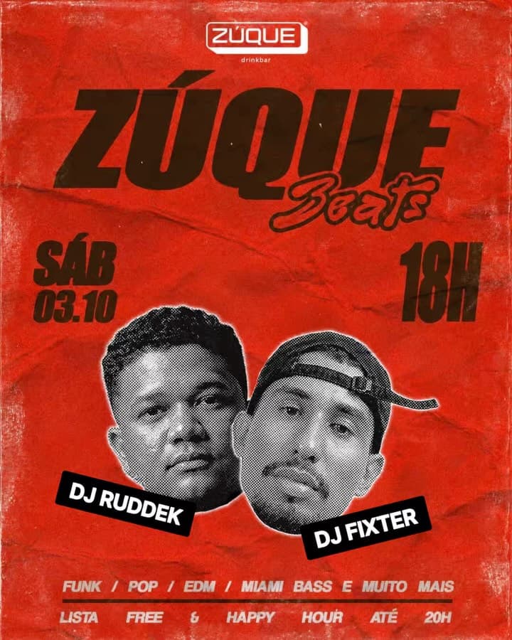 Flyer de DJ Fixter e DJ Ruddek