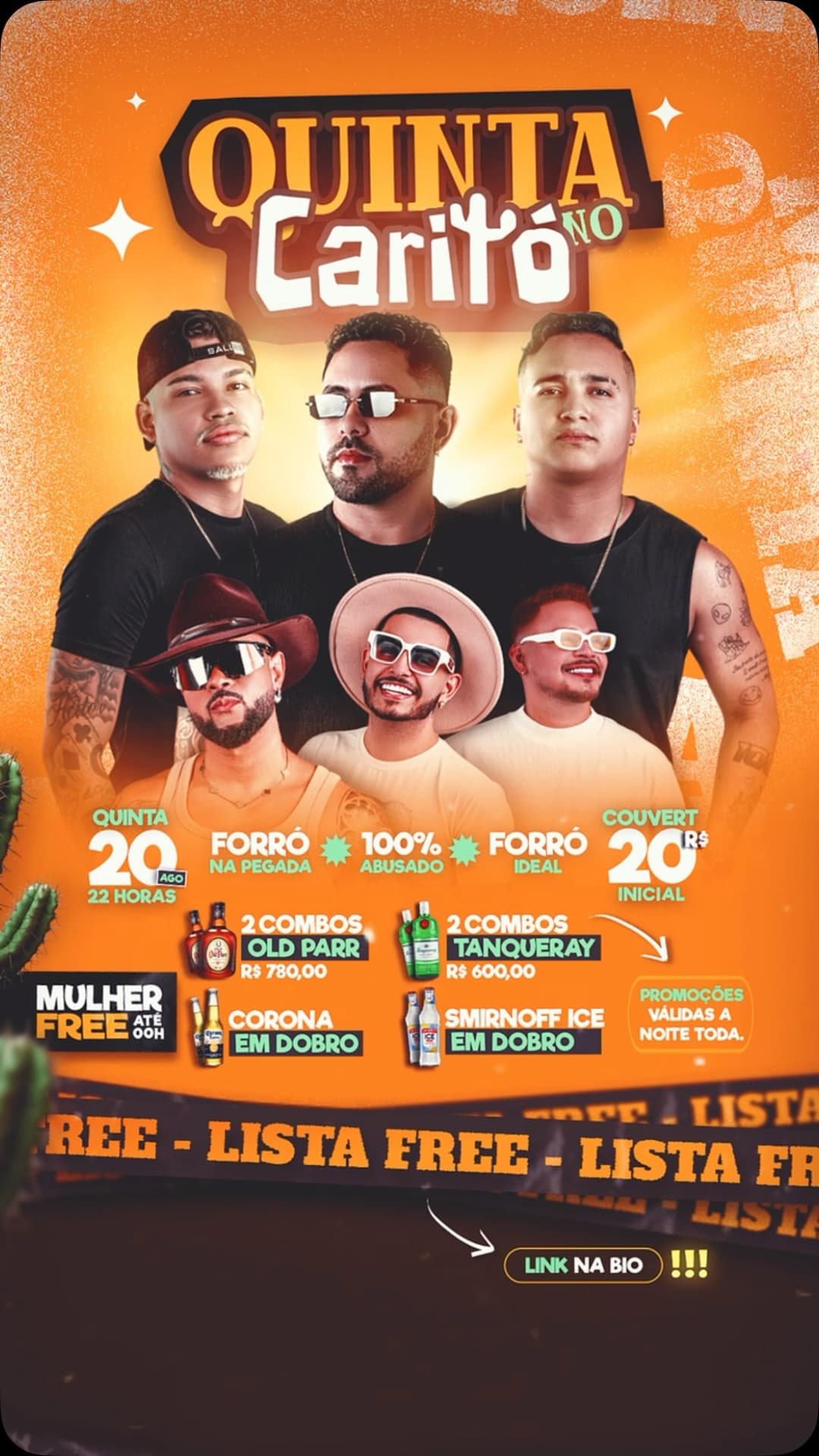 Flyer de Forró Napegada, Forró Ideal e 100% Abusado