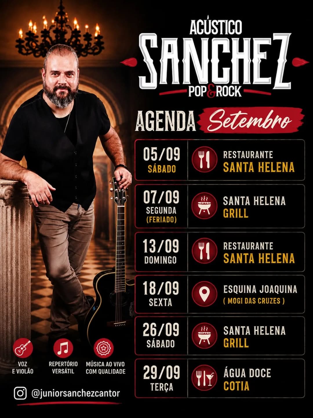 Flyer de Junior Sanchez