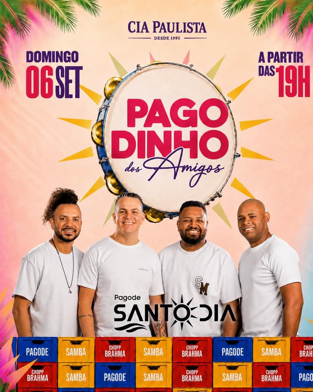 Flyer de Pagode Santo Dia