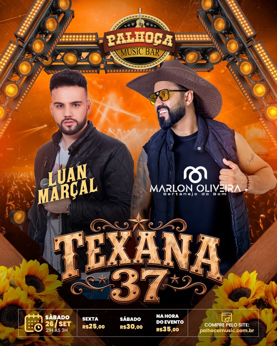 Flyer de Marlon Oliveira e Luan Marçal