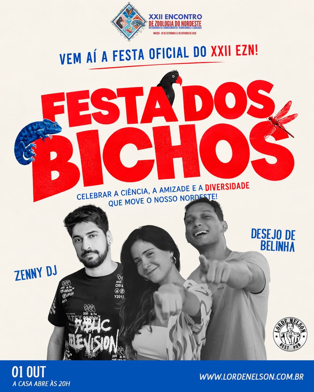 Flyer de Zenny DJ e Desejo de Belinha