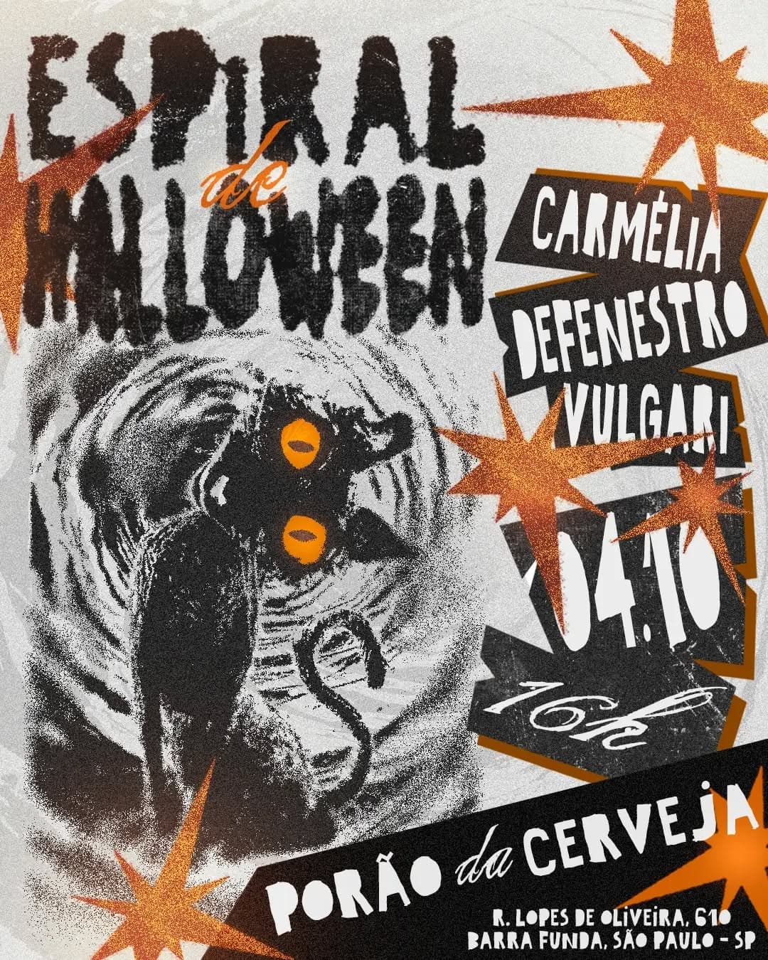 Flyer de Vulgari, Defenestro e Carmélia