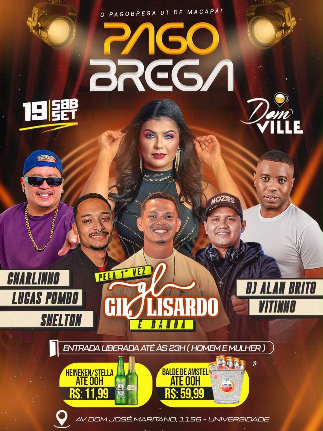 Flyer de Vitinho, Gil Lisardo e Banda e mais 4 artistas