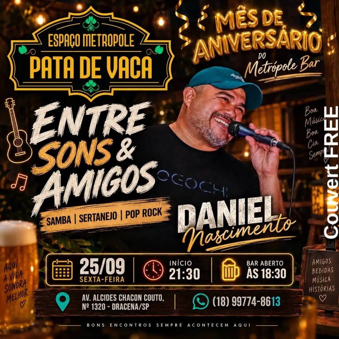 Flyer de Daniel Nascimento