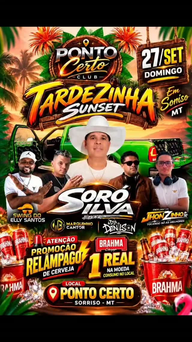 Flyer de Soró Silva, Swing do Elly Santos e mais 3 artistas