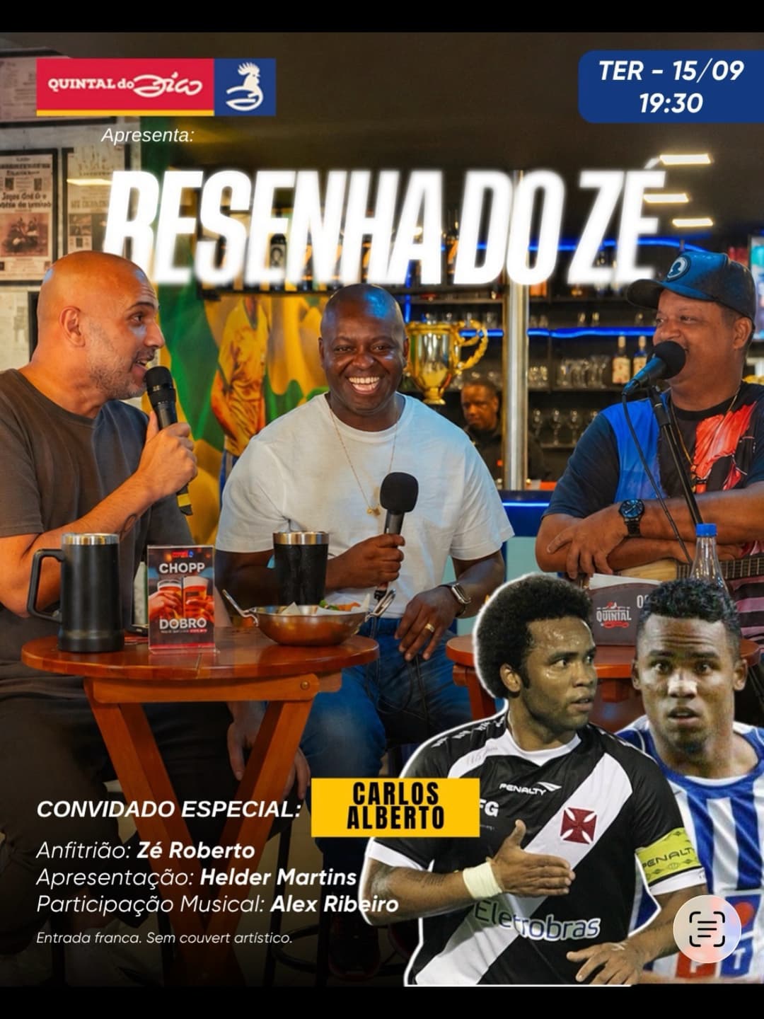 Flyer de Carlos Alberto, ze10roberto_oficial e mais 2 artistas